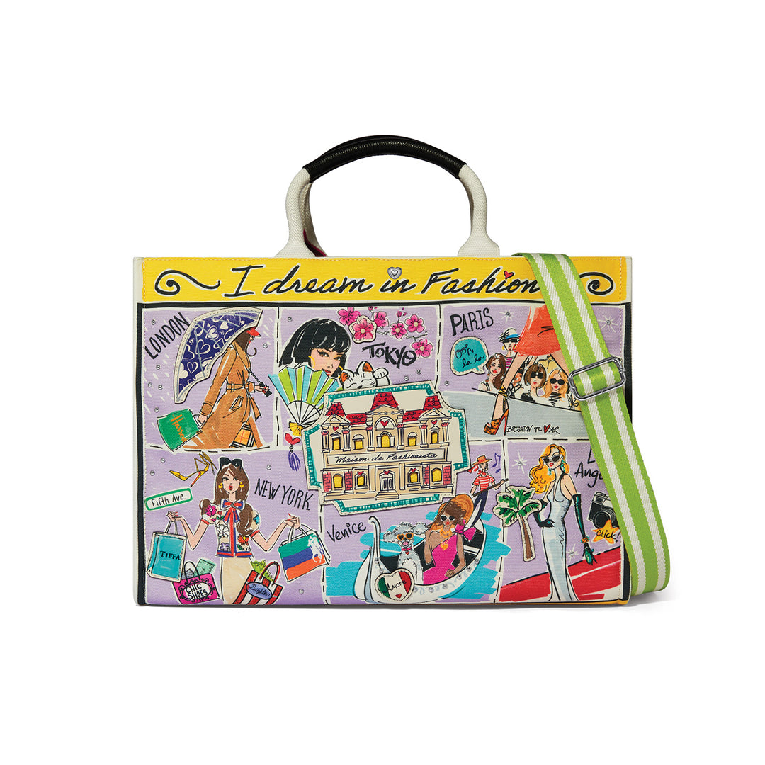 Brighton Fashionista Wanderlust Large Canvas Tote-07-Handbags-Brighton-Market Street Nest, Fashionable Clothing, Shoes and Home Décor Located in Mabank, TX