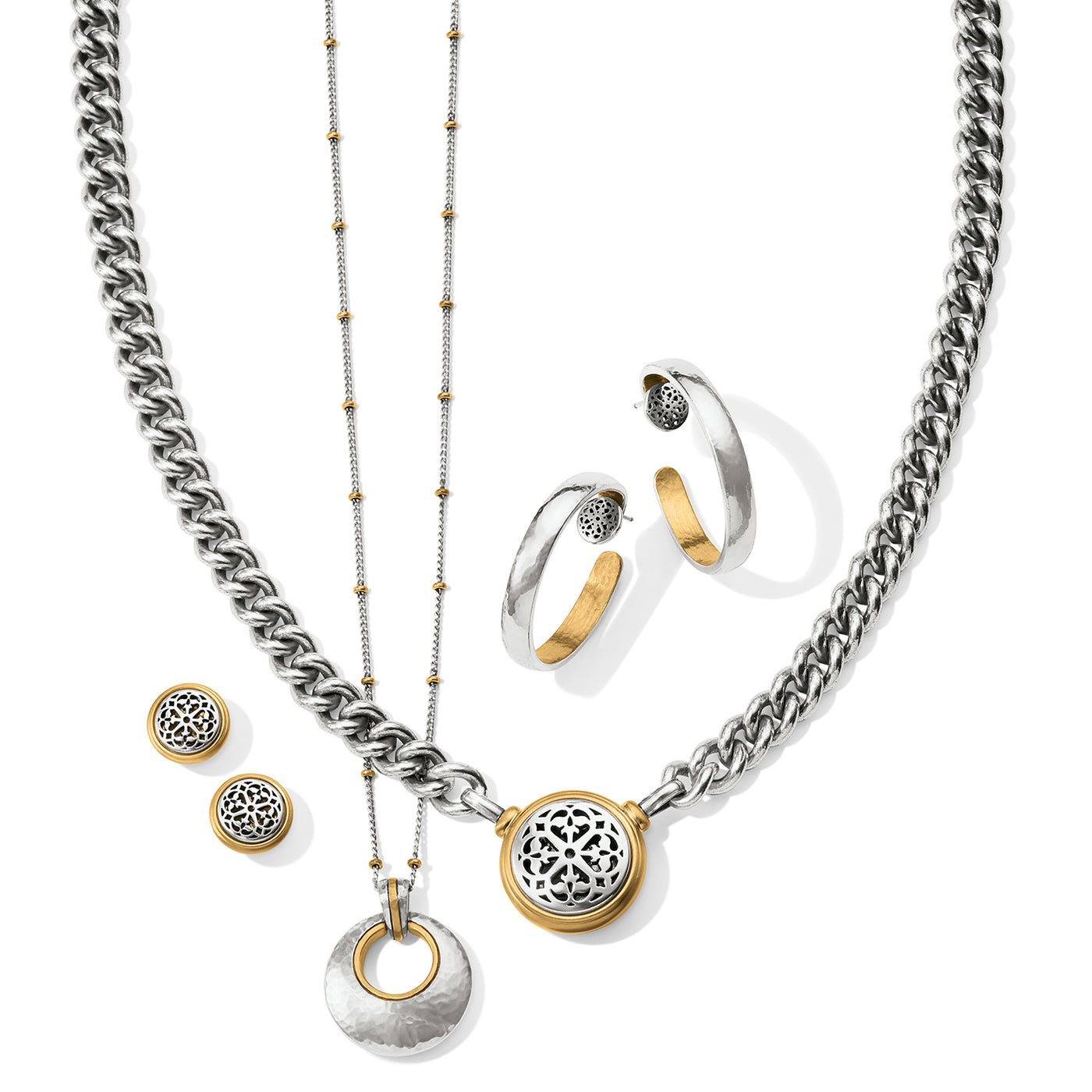 Brighton Ferrara Entrat Small Hoop Earrings-Earrings-Brighton-Market Street Nest, Fashionable Clothing, Shoes and Home Décor Located in Mabank, TX