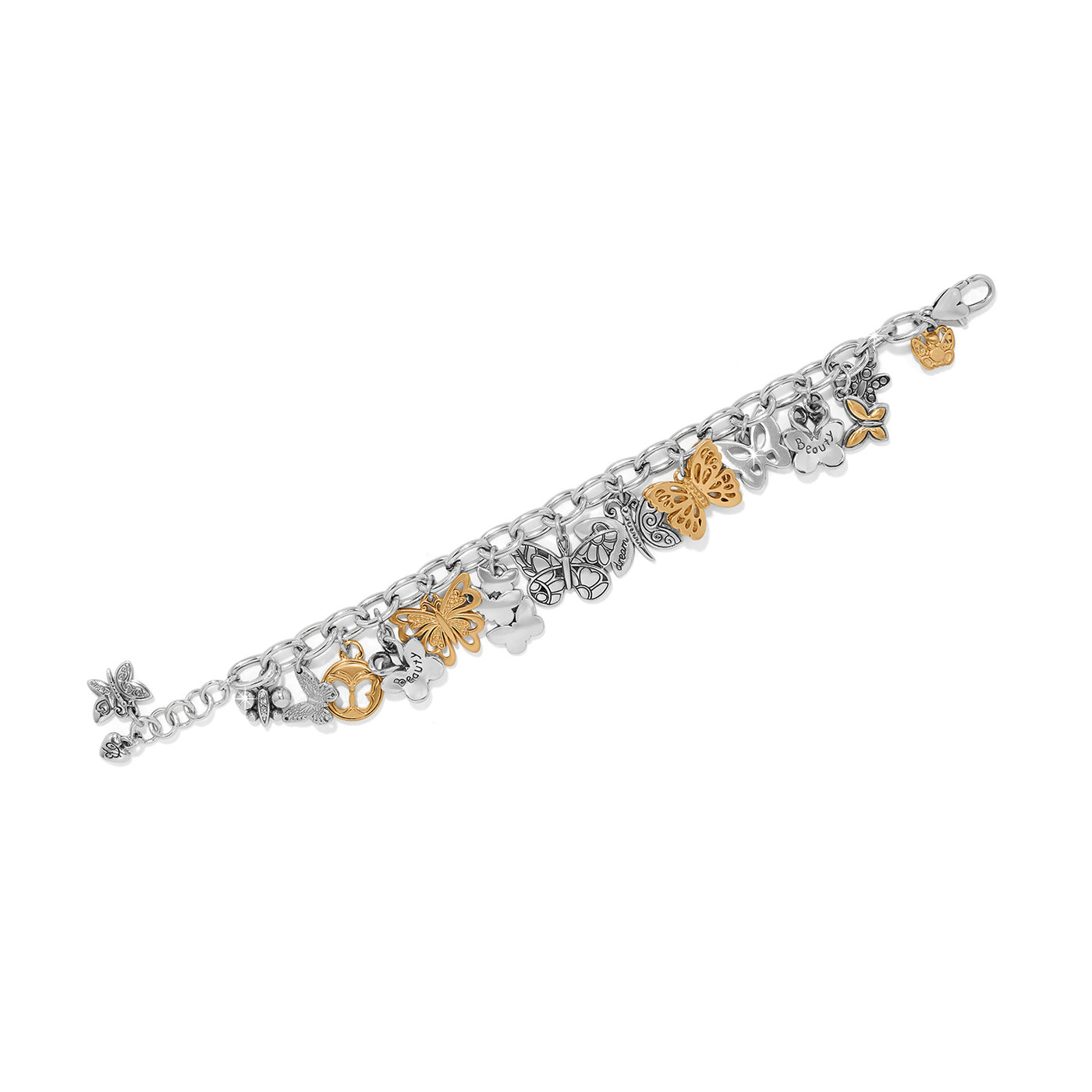 Brighton Forever Butterfly Charm Bracelet-Bracelets-Brighton-Market Street Nest, Fashionable Clothing, Shoes and Home Décor Located in Mabank, TX