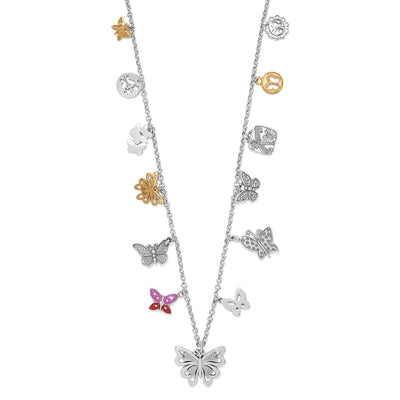 Brighton Forever Butterfly Charm Necklace-Necklaces-Brighton-Market Street Nest, Fashionable Clothing, Shoes and Home Décor Located in Mabank, TX