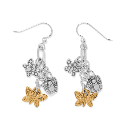 Brighton Forever Butterfly Charms French Wire Earrings-Earrings-Brighton-Market Street Nest, Fashionable Clothing, Shoes and Home Décor Located in Mabank, TX