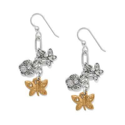Brighton Forever Butterfly Charms French Wire Earrings-Earrings-Brighton-Market Street Nest, Fashionable Clothing, Shoes and Home Décor Located in Mabank, TX