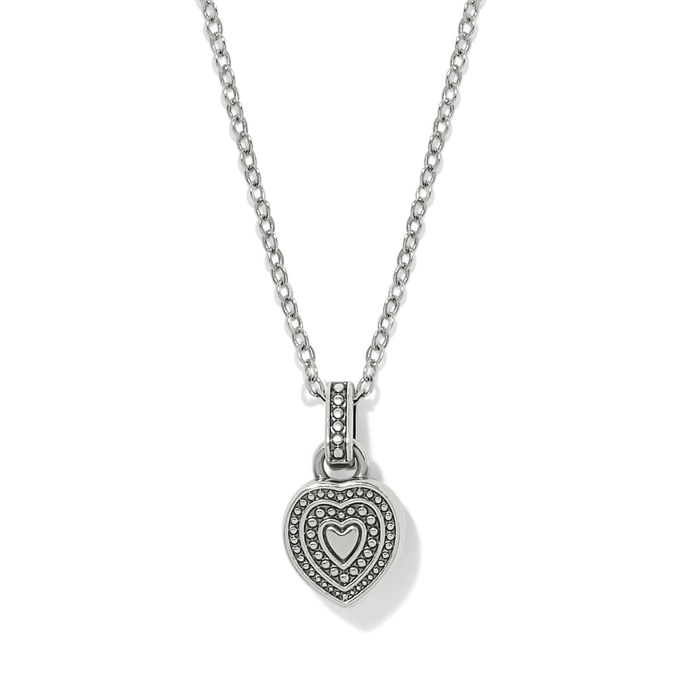 Brighton Halo Gemma Petite Heart Necklace-01-Jewelry-Brighton-Market Street Nest, Fashionable Clothing, Shoes and Home Décor Located in Mabank, TX