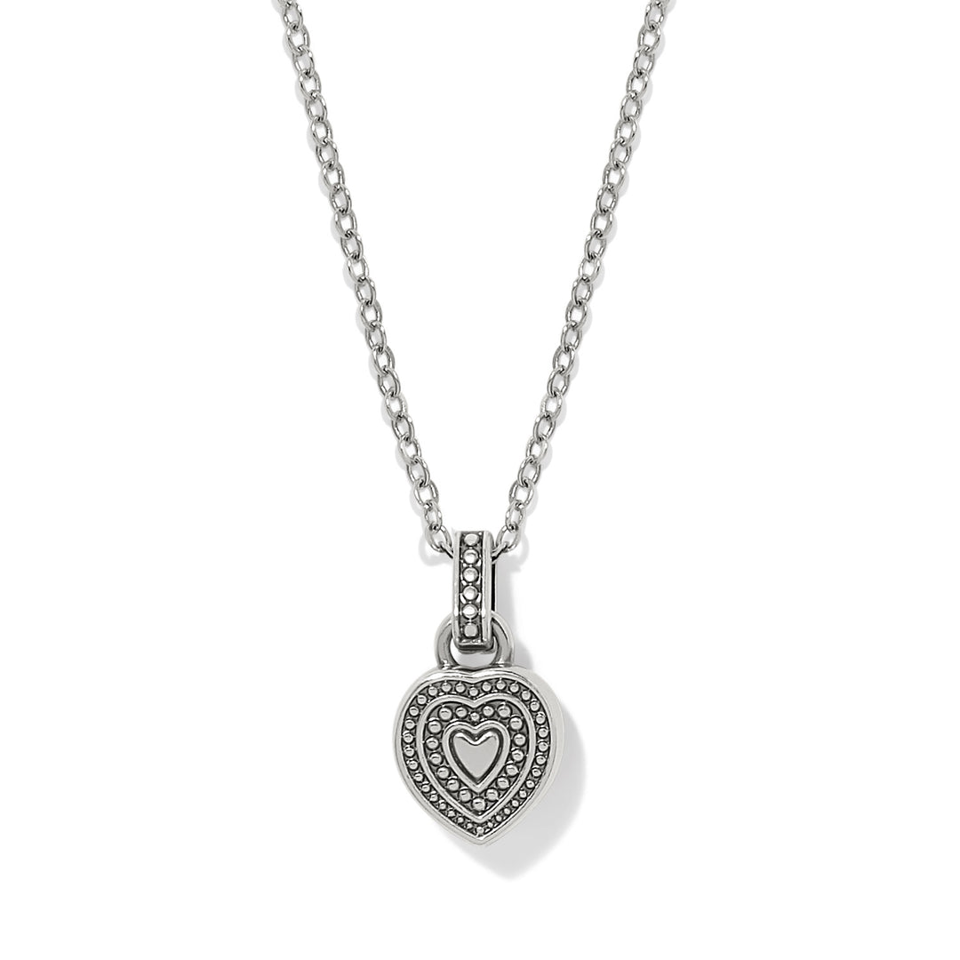 Brighton Halo Gemma Petite Heart Necklace-01-Jewelry-Brighton-Market Street Nest, Fashionable Clothing, Shoes and Home Décor Located in Mabank, TX