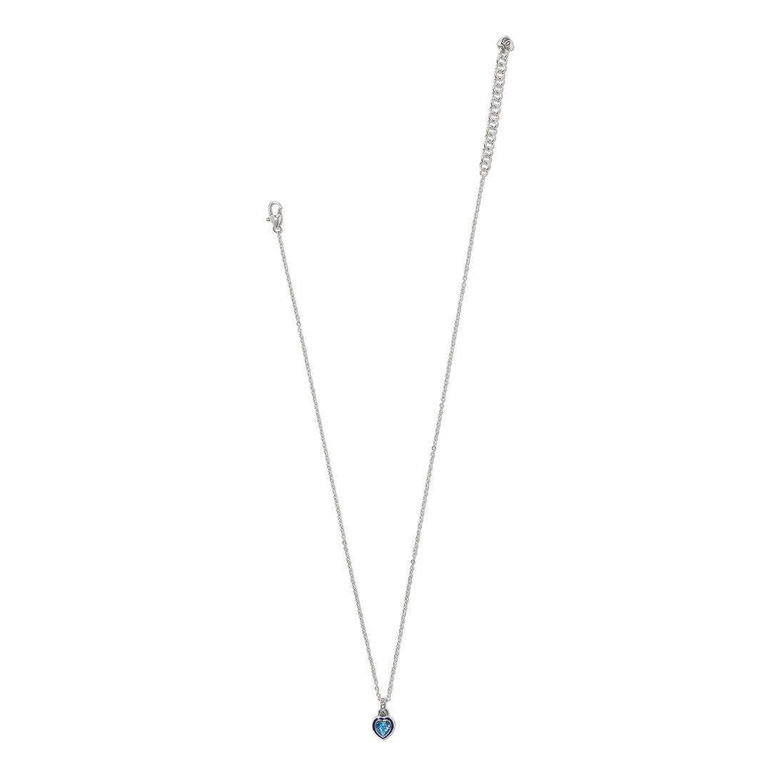 Brighton Halo Gemma Petite Heart Necklace-01-Jewelry-Brighton-Market Street Nest, Fashionable Clothing, Shoes and Home Décor Located in Mabank, TX