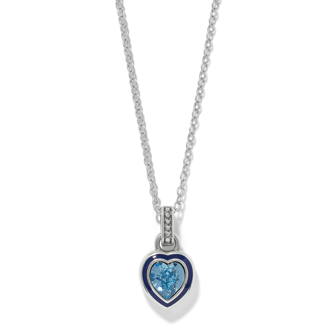 Brighton Halo Gemma Petite Heart Necklace-01-Jewelry-Brighton-Market Street Nest, Fashionable Clothing, Shoes and Home Décor Located in Mabank, TX