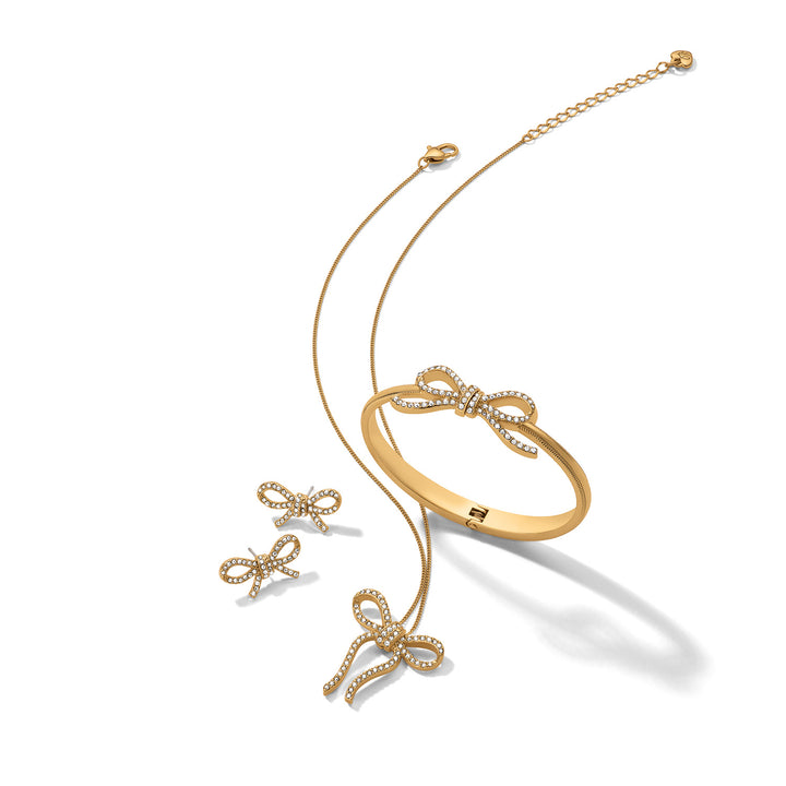 Brighton Illumina Bow Hinged Bangle-01-Jewelry-Brighton-Market Street Nest, Fashionable Clothing, Shoes and Home Décor Located in Mabank, TX