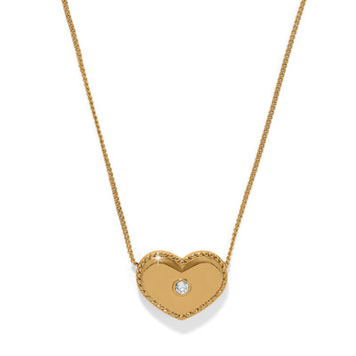 Brighton Illumina Celeste Heart Bold Necklace in Gold-Necklaces-Brighton-Market Street Nest, Fashionable Clothing, Shoes and Home Décor Located in Mabank, TX