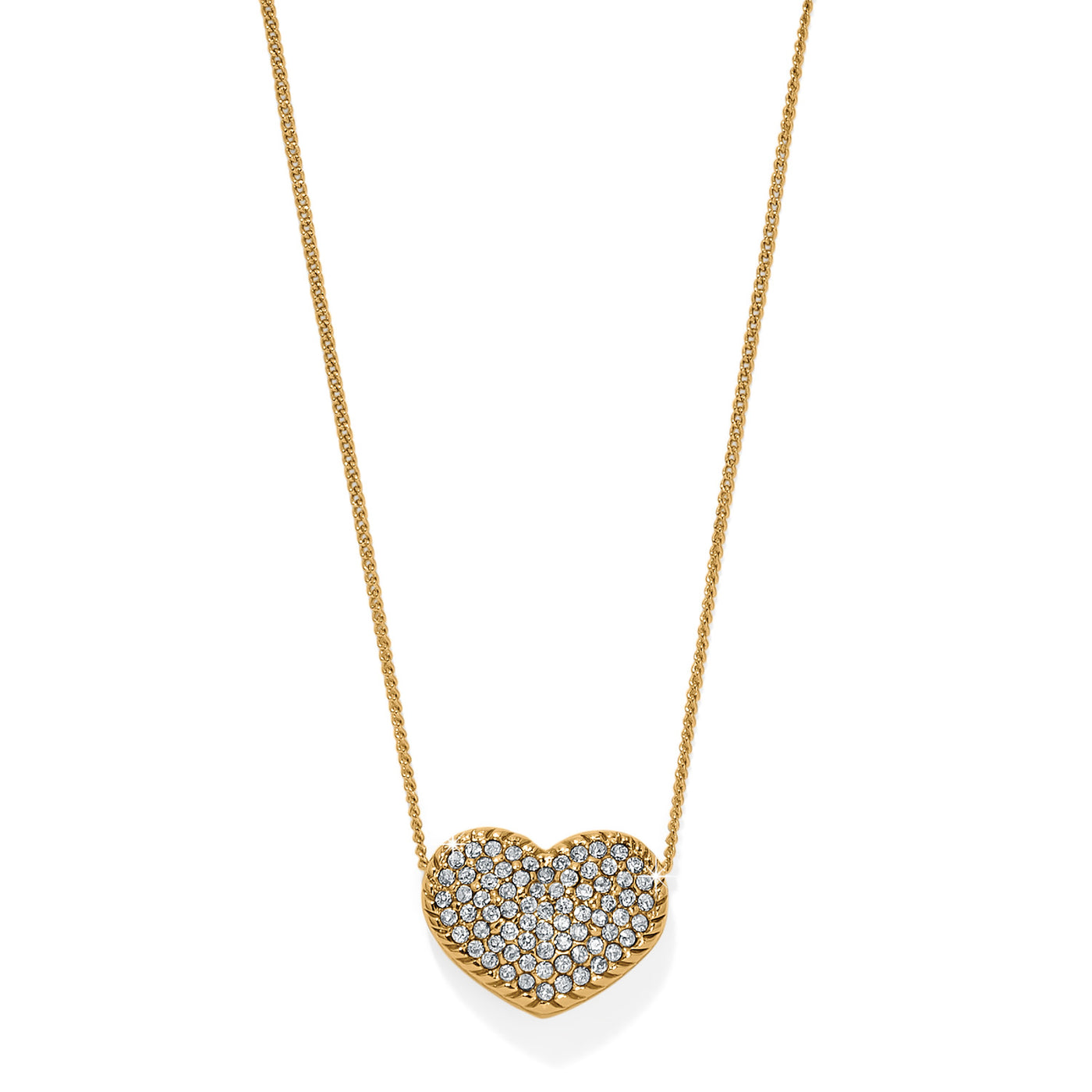 Brighton Illumina Celeste Heart Bold Necklace in Gold-Necklaces-Brighton-Market Street Nest, Fashionable Clothing, Shoes and Home Décor Located in Mabank, TX
