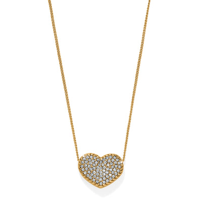 Brighton Illumina Celeste Heart Bold Necklace in Gold-Necklaces-Brighton-Market Street Nest, Fashionable Clothing, Shoes and Home Décor Located in Mabank, TX