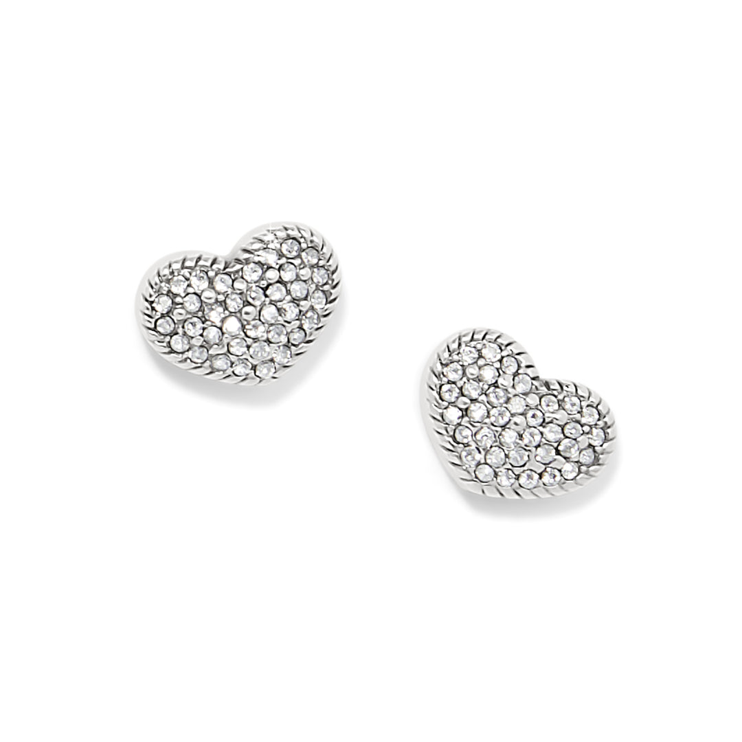 Illumina Celeste Heart Post Earrings - Silver-Earrings-Brighton-Market Street Nest, Fashionable Clothing, Shoes and Home Décor Located in Mabank, TX