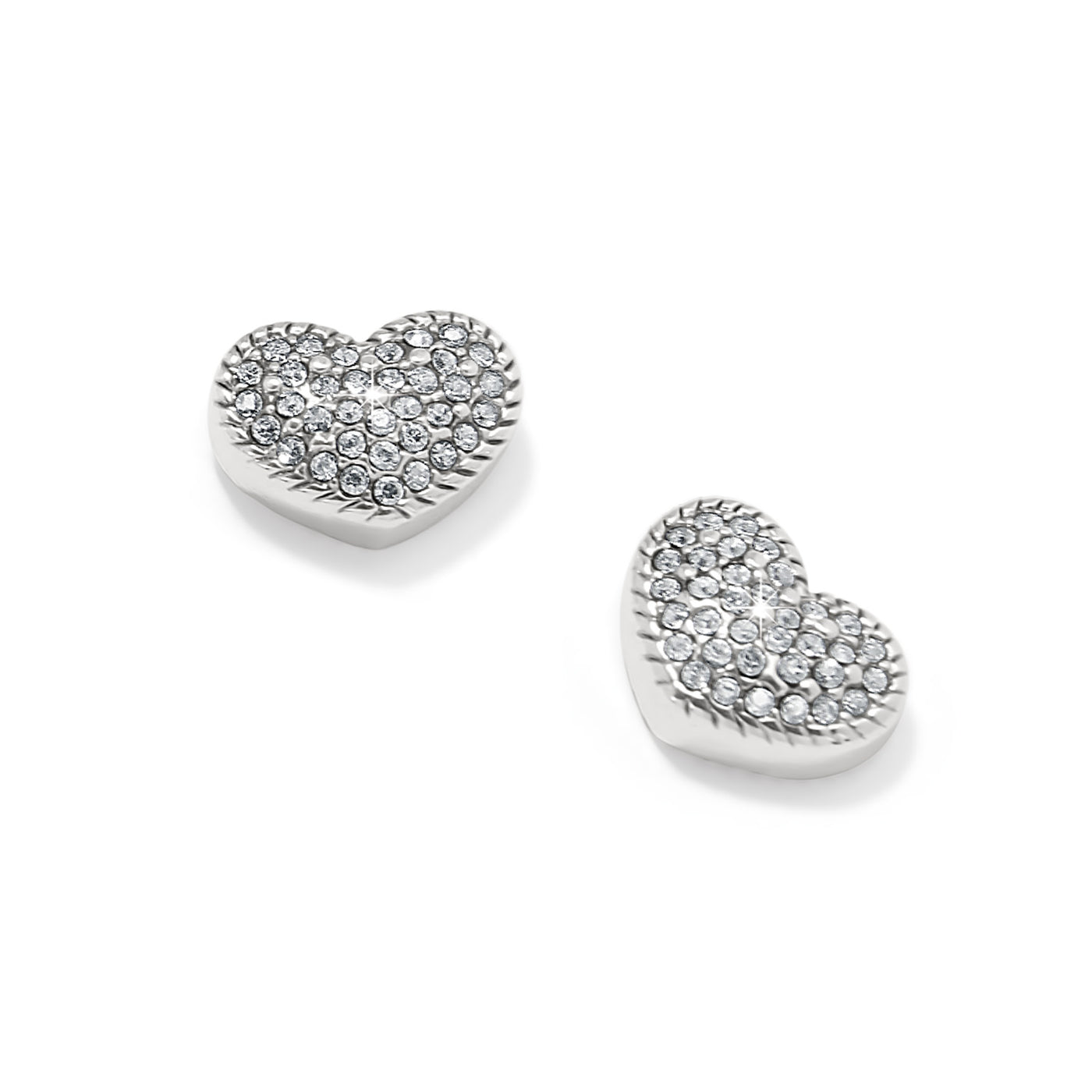 Illumina Celeste Heart Post Earrings - Silver-Earrings-Brighton-Market Street Nest, Fashionable Clothing, Shoes and Home Décor Located in Mabank, TX