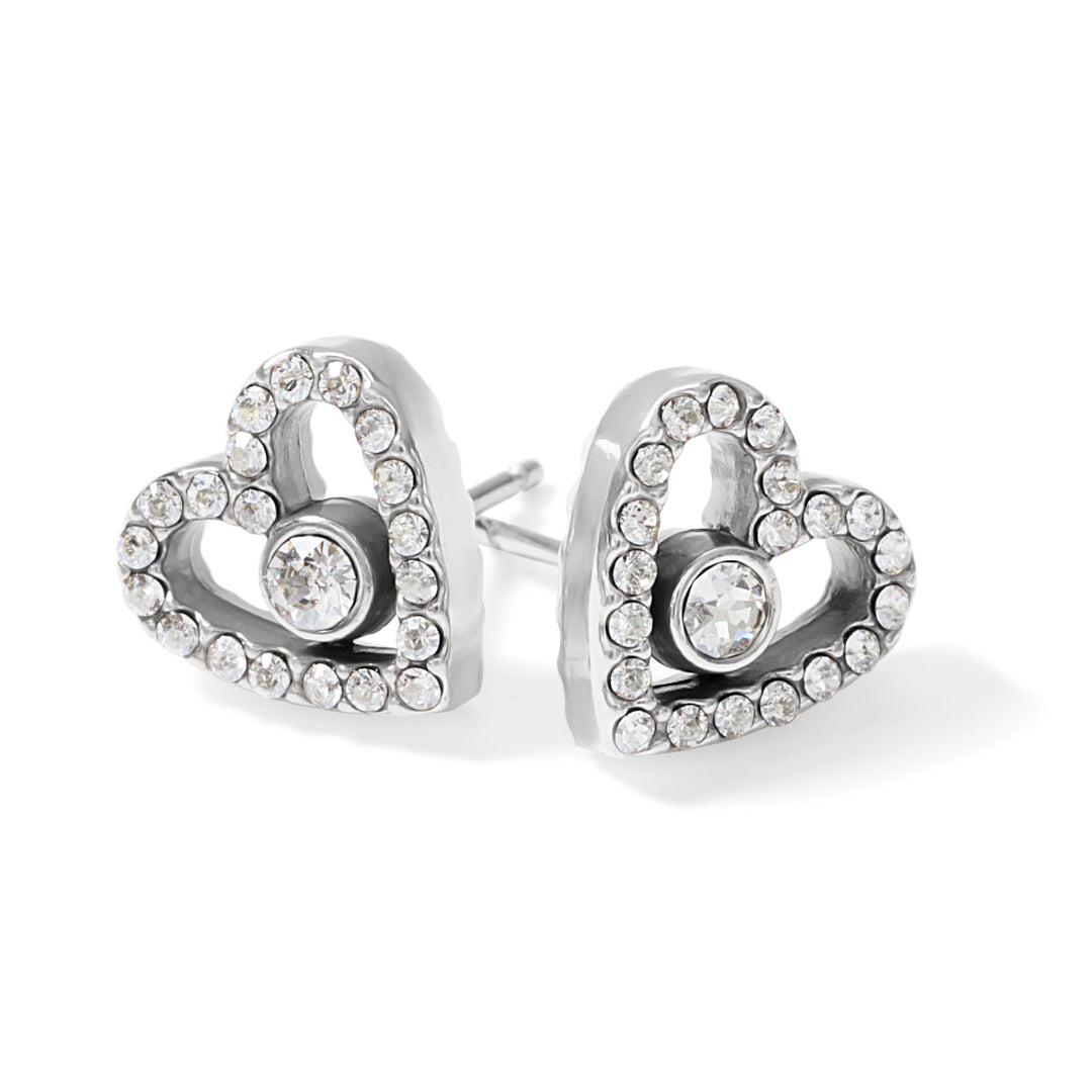 Brighton Illumina Love Post Earrings-01-Jewelry-Brighton-Market Street Nest, Fashionable Clothing, Shoes and Home Décor Located in Mabank, TX