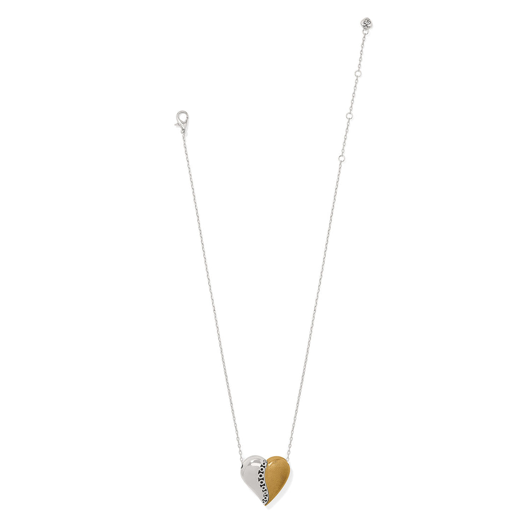 Brighton Inner Circle Curvy Heart Necklace-01-Jewelry-Brighton-Market Street Nest, Fashionable Clothing, Shoes and Home Décor Located in Mabank, TX