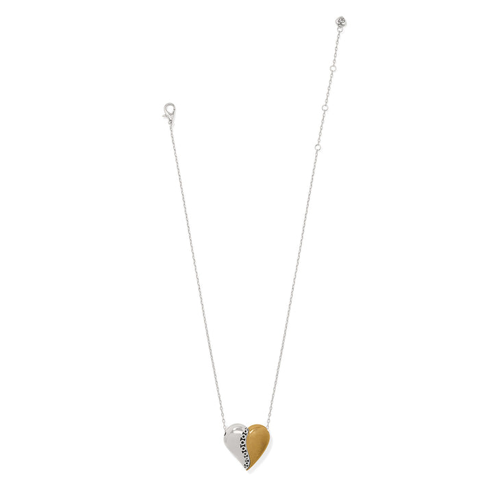 Brighton Inner Circle Curvy Heart Necklace-01-Jewelry-Brighton-Market Street Nest, Fashionable Clothing, Shoes and Home Décor Located in Mabank, TX
