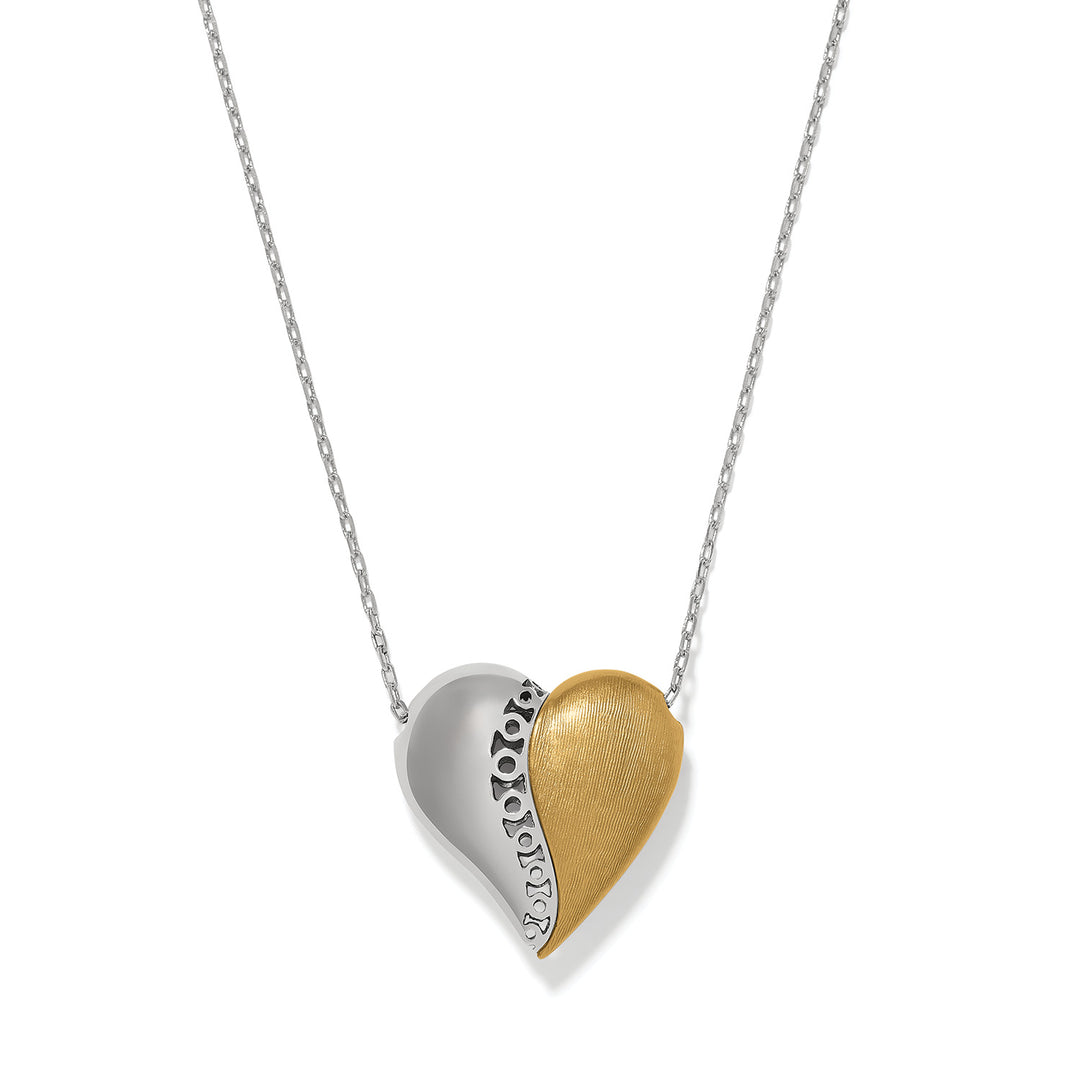 Brighton Inner Circle Curvy Heart Necklace-01-Jewelry-Brighton-Market Street Nest, Fashionable Clothing, Shoes and Home Décor Located in Mabank, TX