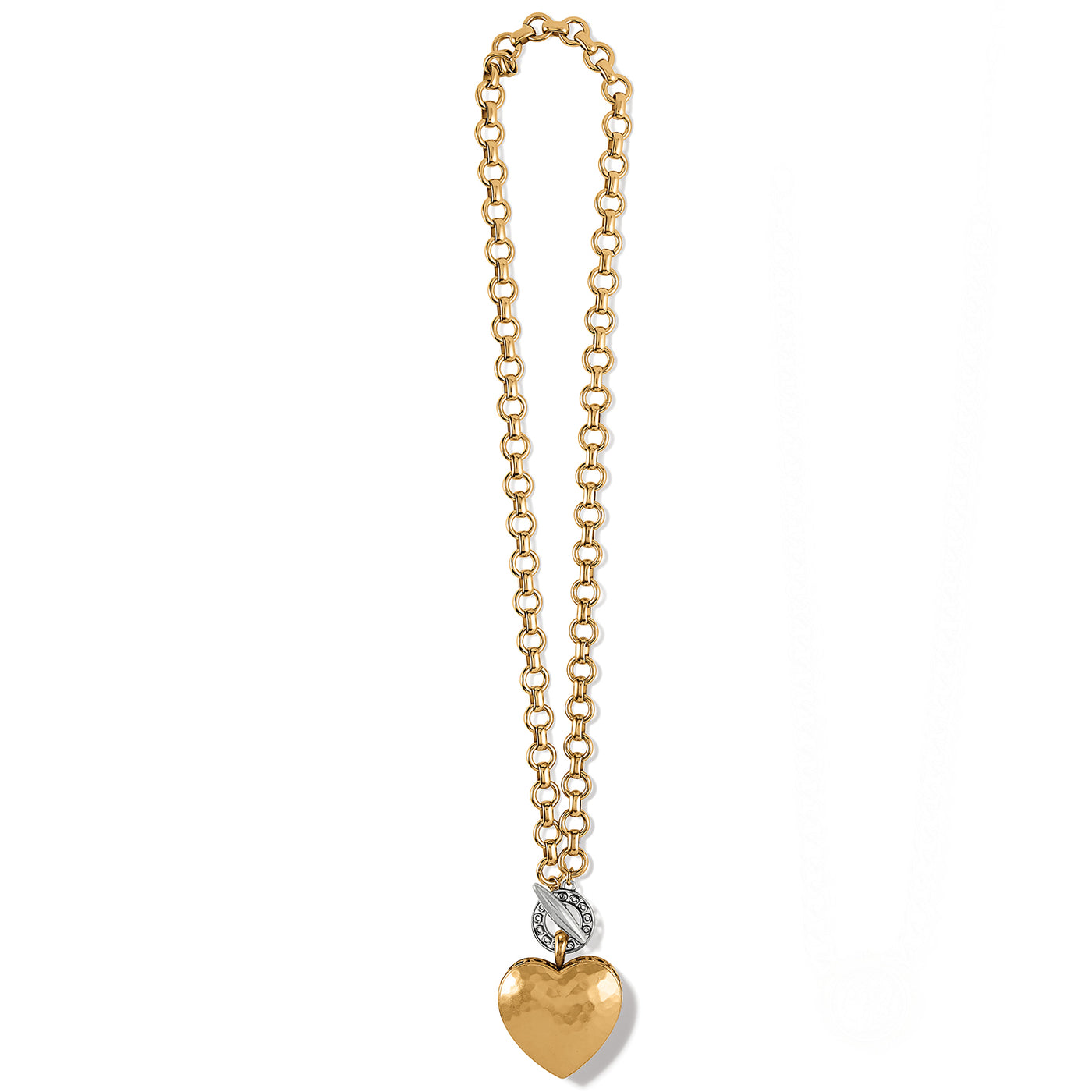 Inner Circle Heart Toggle Necklace-Necklaces-Brighton-Market Street Nest, Fashionable Clothing, Shoes and Home Décor Located in Mabank, TX