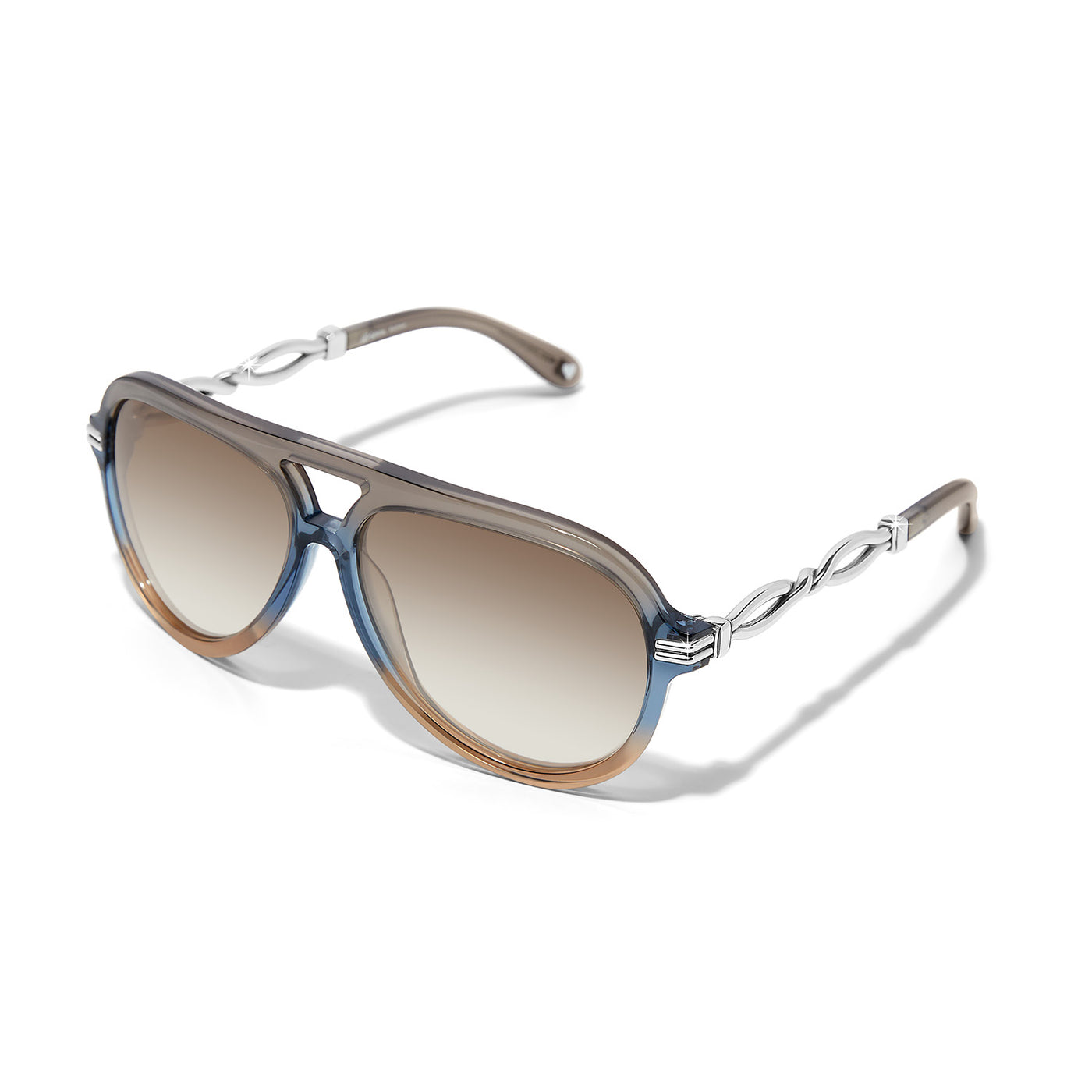 Brighton Interlock Twist Aviator Sunglasses-Accessories-Brighton-Market Street Nest, Fashionable Clothing, Shoes and Home Décor Located in Mabank, TX