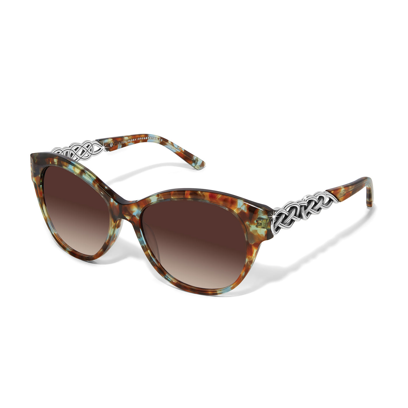 Brighton Interlok Braid Blue Havana Sunglasses-Accessories-Brighton-Market Street Nest, Fashionable Clothing, Shoes and Home Décor Located in Mabank, TX