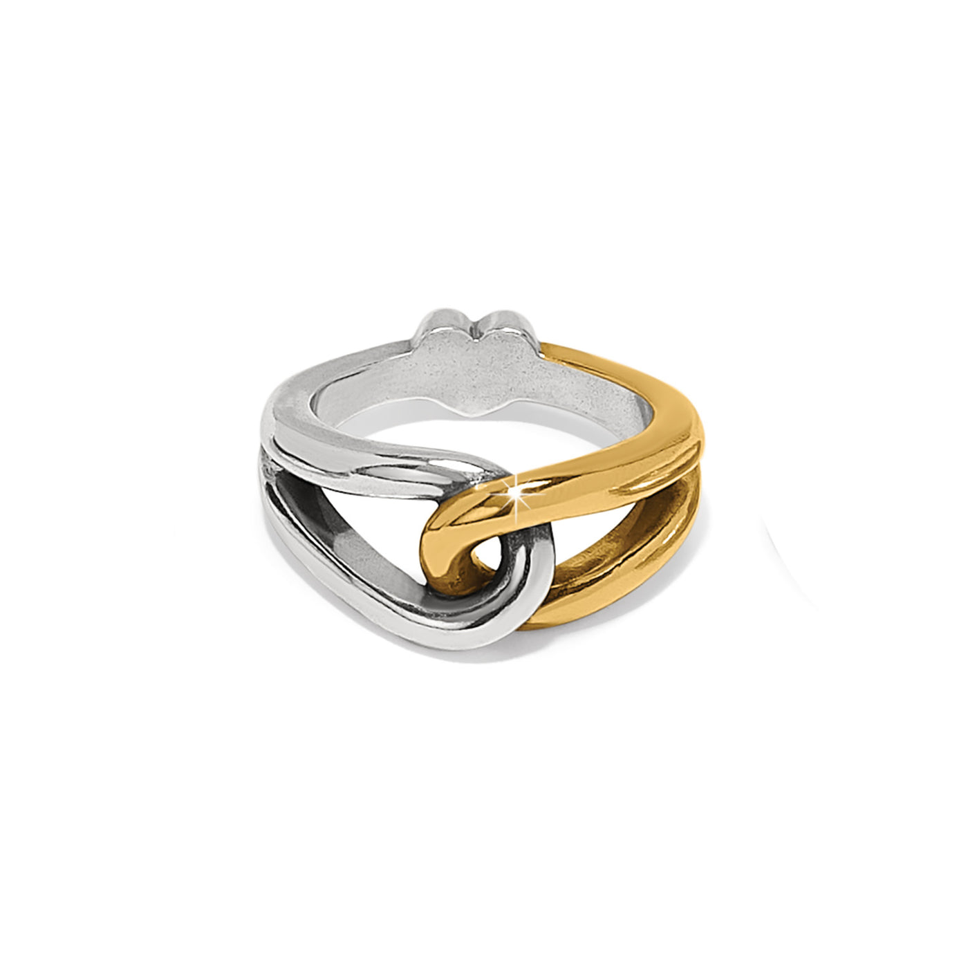 Interlok Curve Two Tone Ring-Rings-Brighton-Market Street Nest, Fashionable Clothing, Shoes and Home Décor Located in Mabank, TX