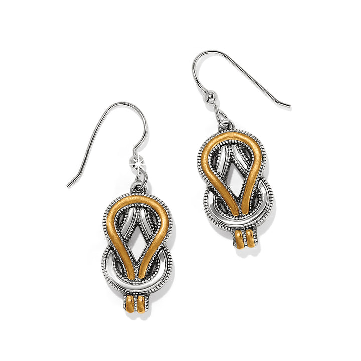 Interlok Harmony Two Tone French Wire Earrings-Earrings-Brighton-Market Street Nest, Fashionable Clothing, Shoes and Home Décor Located in Mabank, TX
