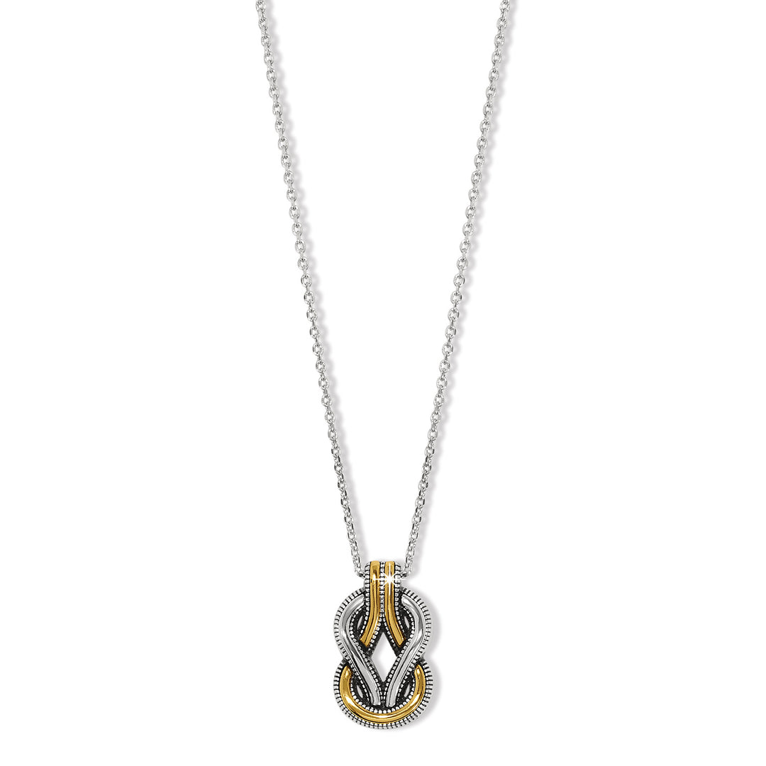 Interlok Harmony Two Tone Necklace-Necklaces-Brighton-Market Street Nest, Fashionable Clothing, Shoes and Home Décor Located in Mabank, TX