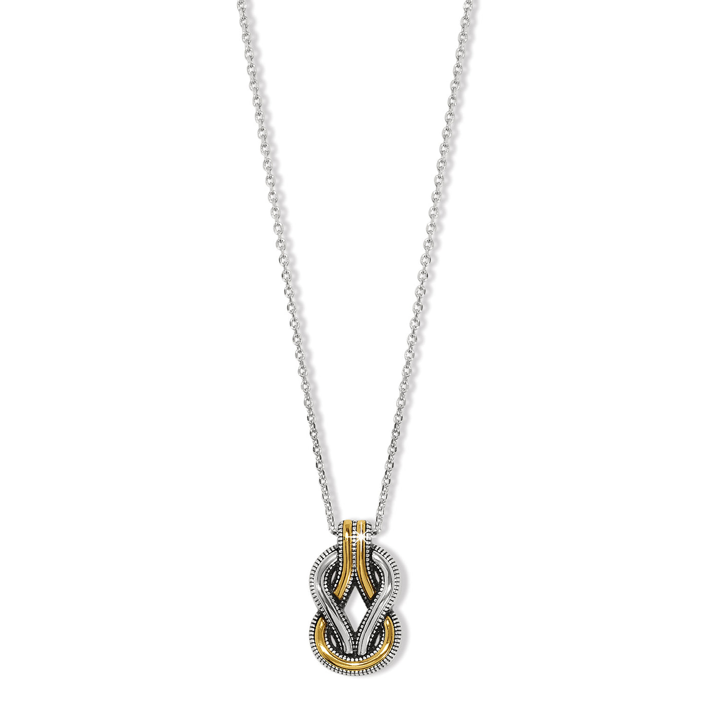 Interlok Harmony Two Tone Necklace-Necklaces-Brighton-Market Street Nest, Fashionable Clothing, Shoes and Home Décor Located in Mabank, TX
