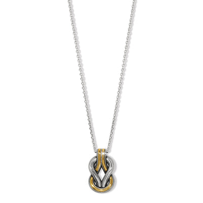 Interlok Harmony Two Tone Necklace-Necklaces-Brighton-Market Street Nest, Fashionable Clothing, Shoes and Home Décor Located in Mabank, TX