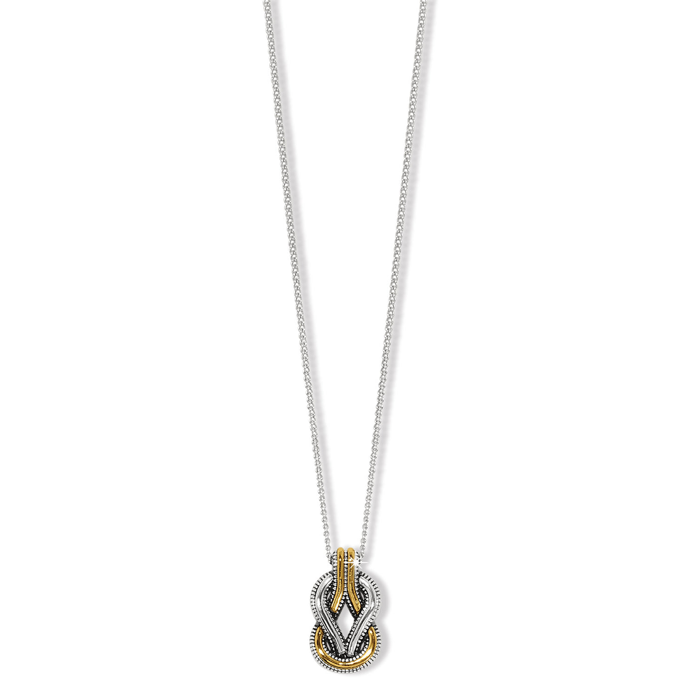 Interlok Harmony Two Tone Petite Necklace-Necklaces-Brighton-Market Street Nest, Fashionable Clothing, Shoes and Home Décor Located in Mabank, TX