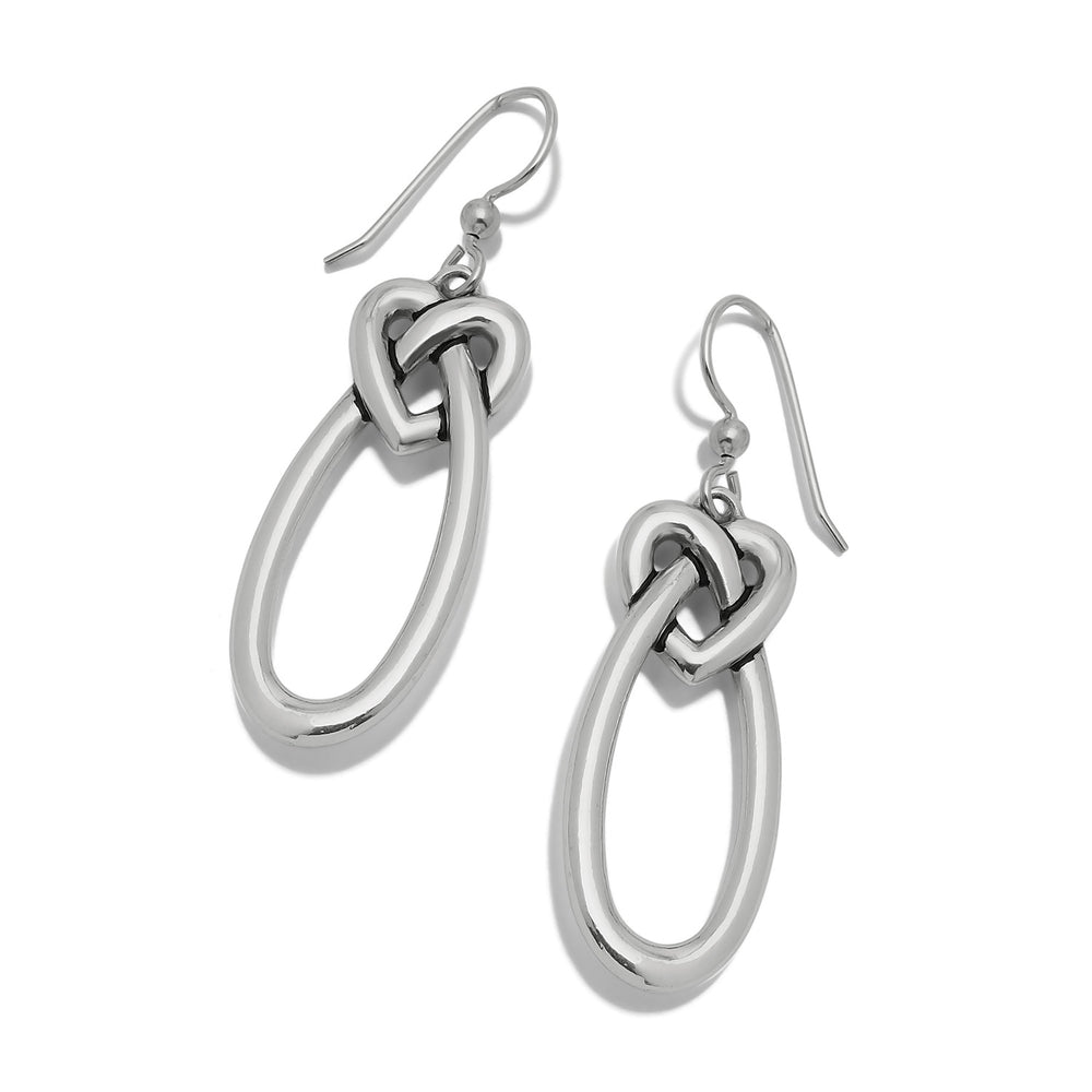 Brighton Interlok Linked Hearts French Wire Earrings-01-Jewelry-Brighton-Market Street Nest, Fashionable Clothing, Shoes and Home Décor Located in Mabank, TX