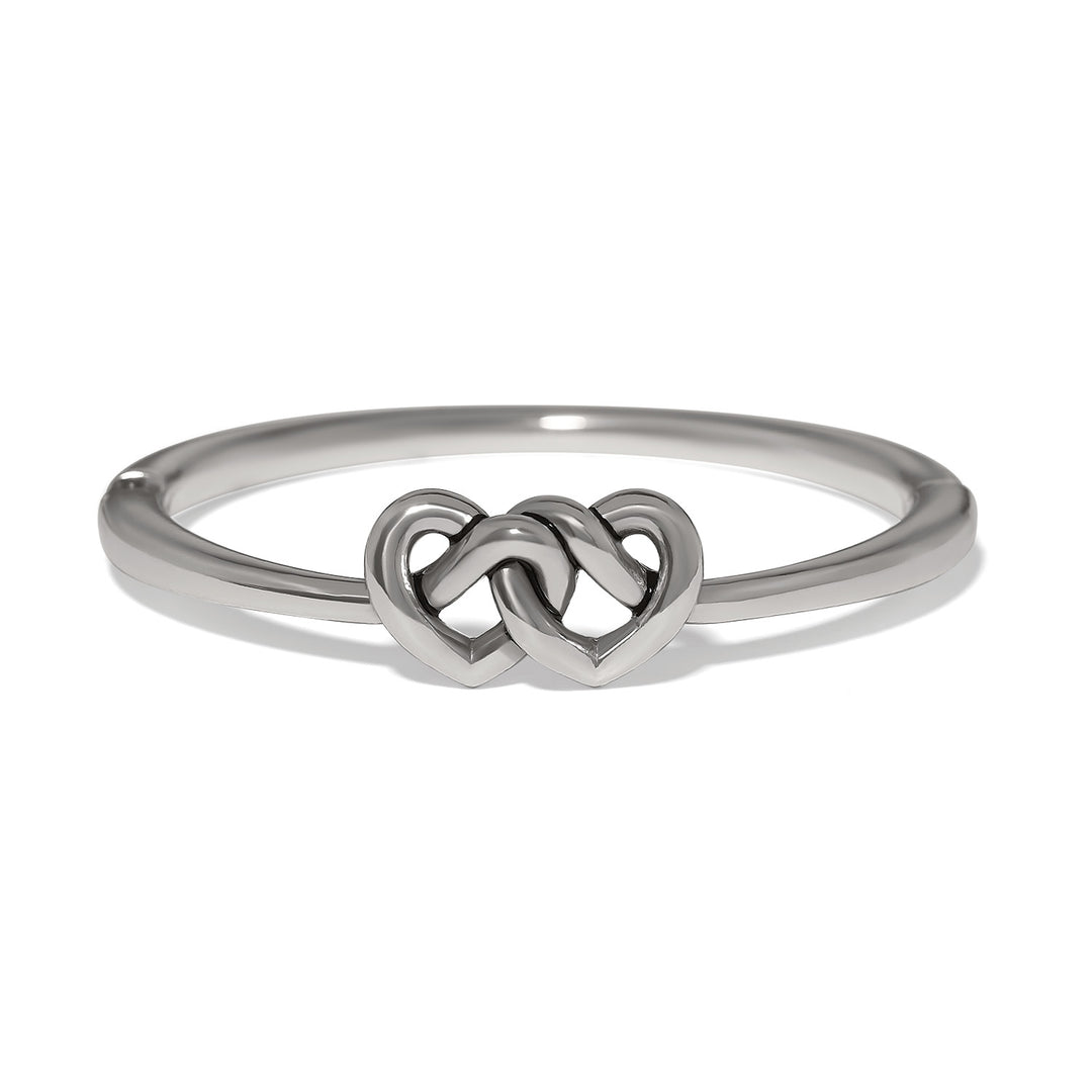Brighton Interlok Linked Hearts Hinged Bangle-01-Jewelry-Brighton-Market Street Nest, Fashionable Clothing, Shoes and Home Décor Located in Mabank, TX