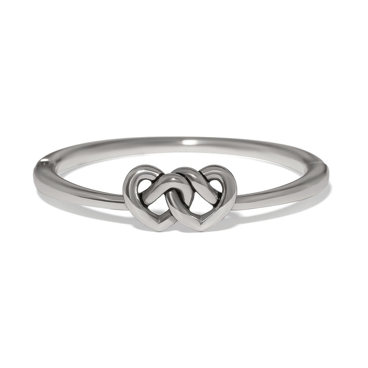 Brighton Interlok Linked Hearts Hinged Bangle-01-Jewelry-Brighton-Market Street Nest, Fashionable Clothing, Shoes and Home Décor Located in Mabank, TX