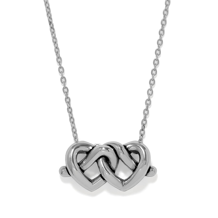 Brighton Interlok Linked Hearts Necklace-01-Jewelry-Brighton-Market Street Nest, Fashionable Clothing, Shoes and Home Décor Located in Mabank, TX