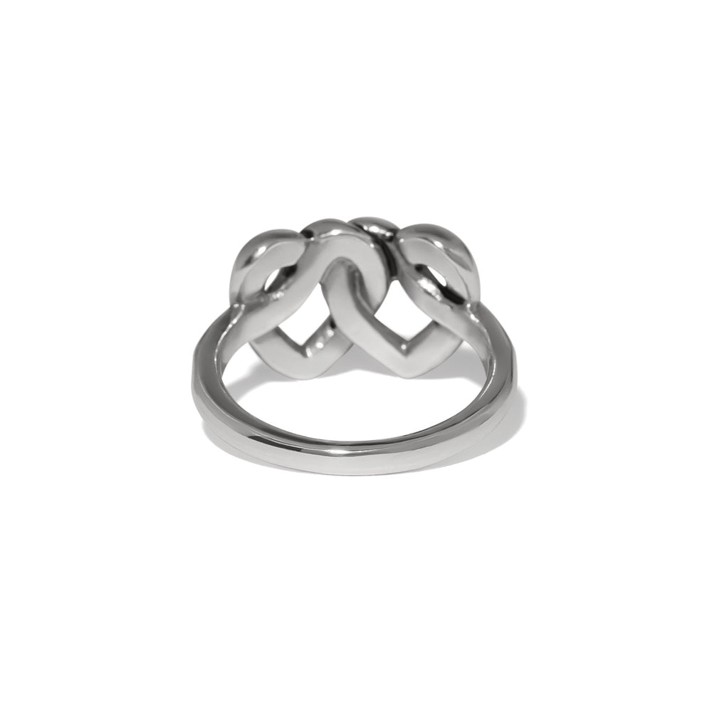 Brighton Interlok Linked Hearts Ring-01-Jewelry-Brighton-Market Street Nest, Fashionable Clothing, Shoes and Home Décor Located in Mabank, TX