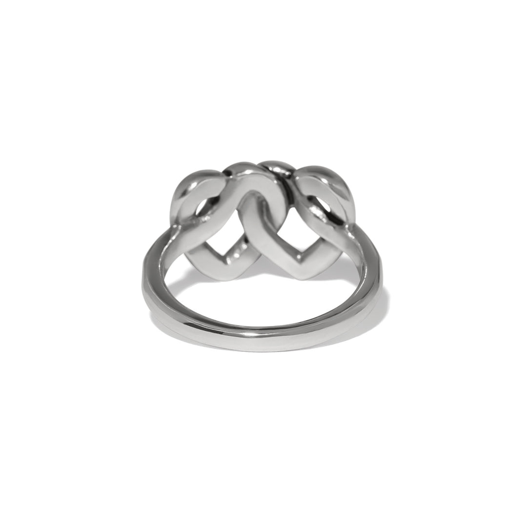Brighton Interlok Linked Hearts Ring-01-Jewelry-Brighton-Market Street Nest, Fashionable Clothing, Shoes and Home Décor Located in Mabank, TX