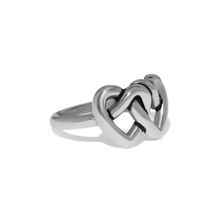 Brighton Interlok Linked Hearts Ring-01-Jewelry-Brighton-Market Street Nest, Fashionable Clothing, Shoes and Home Décor Located in Mabank, TX