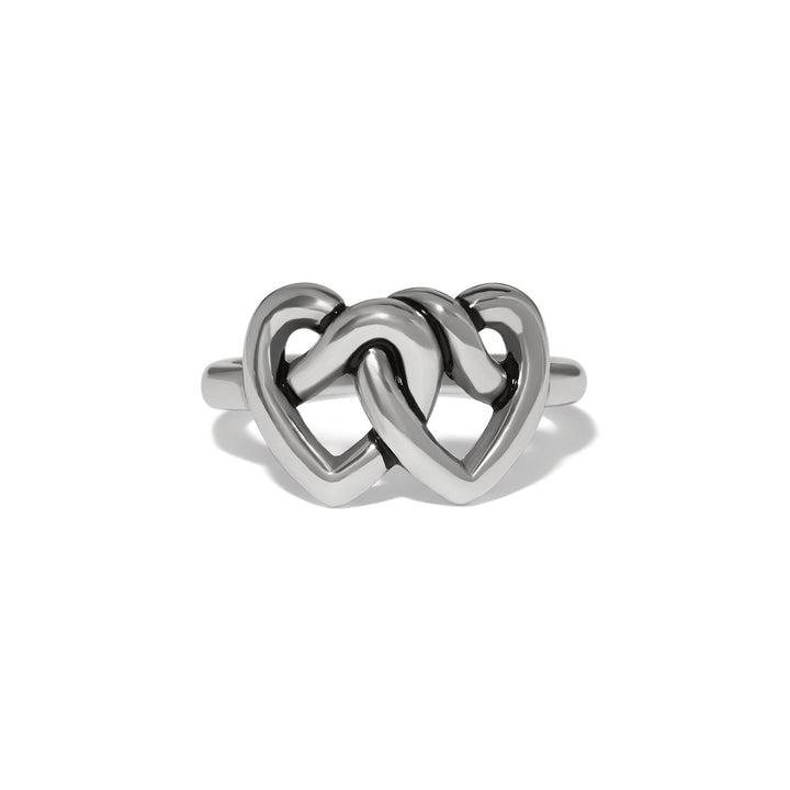 Brighton Interlok Linked Hearts Ring-01-Jewelry-Brighton-Market Street Nest, Fashionable Clothing, Shoes and Home Décor Located in Mabank, TX