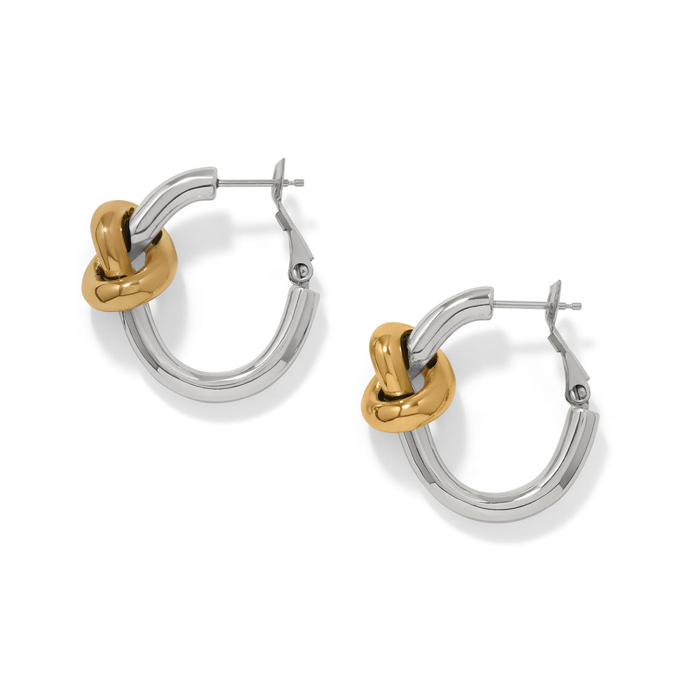 Brighton Interlok Single Knot Hoop Earrings-01-Jewelry-Brighton-Market Street Nest, Fashionable Clothing, Shoes and Home Décor Located in Mabank, TX