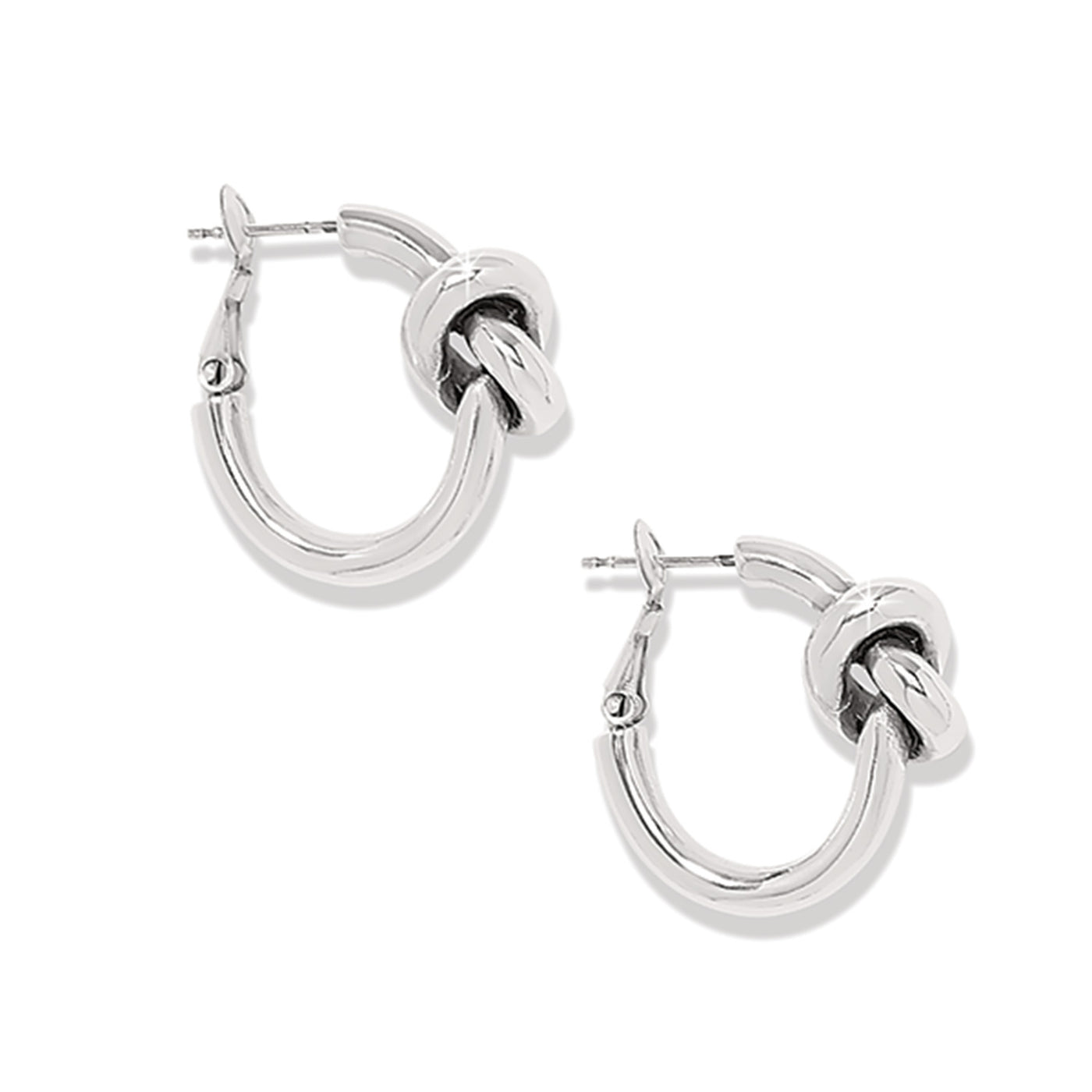 Brighton Interlok Single Knot Hoop Earrings-Earrings-Brighton-Market Street Nest, Fashionable Clothing, Shoes and Home Décor Located in Mabank, TX