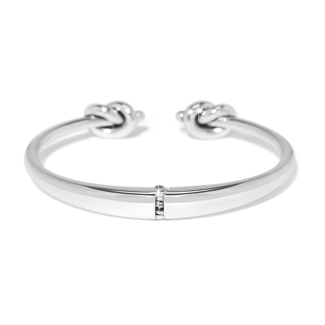 Brighton Interlok Single Knot Open Hinge Bangle | Silver-01-Jewelry-Brighton-Market Street Nest, Fashionable Clothing, Shoes and Home Décor Located in Mabank, TX