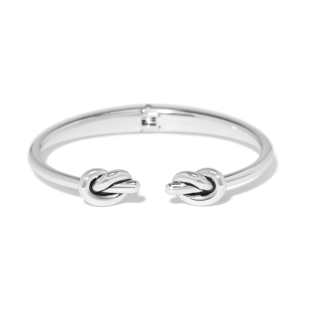 Brighton Interlok Single Knot Open Hinge Bangle | Silver-01-Jewelry-Brighton-Market Street Nest, Fashionable Clothing, Shoes and Home Décor Located in Mabank, TX