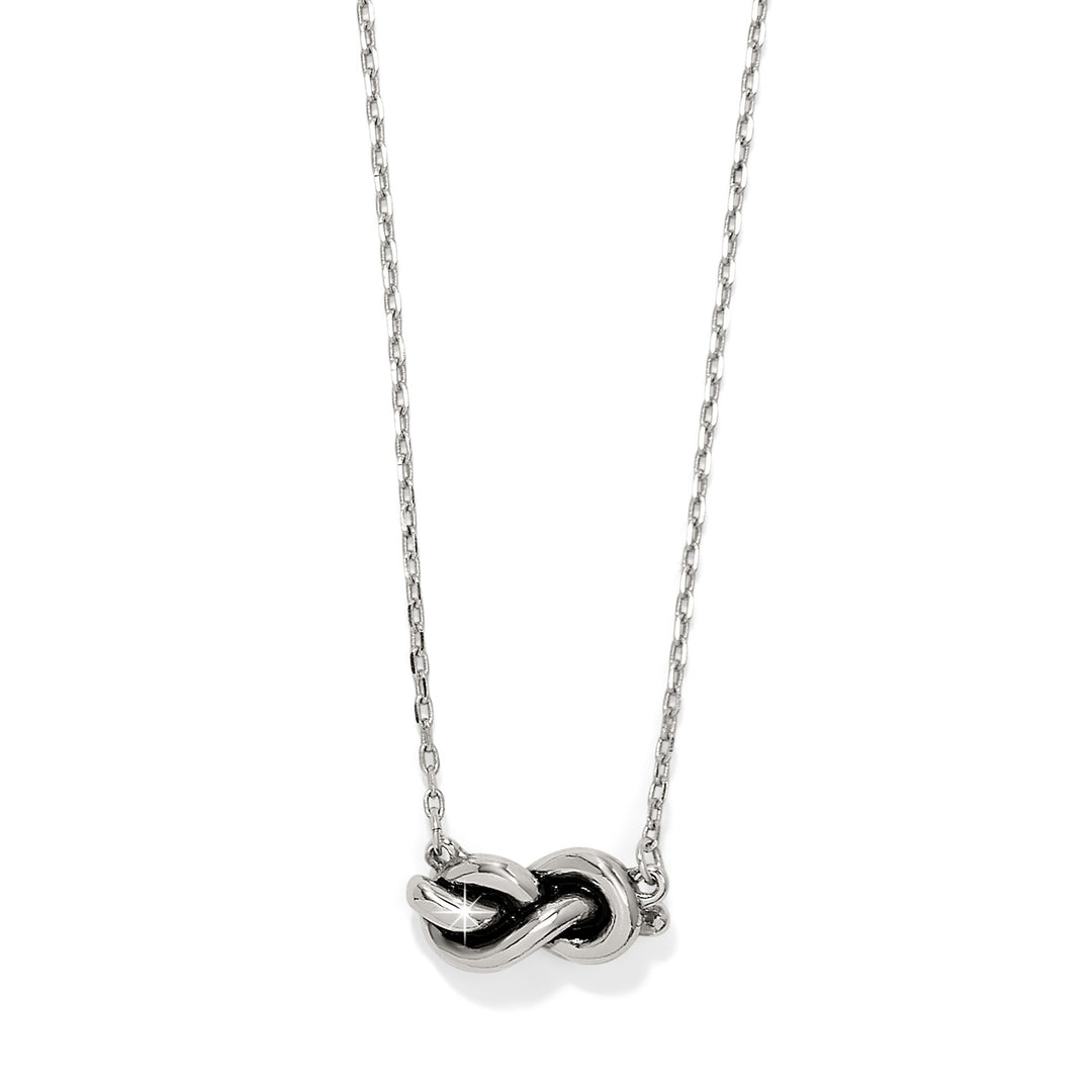 Brighton Interlok Single Knot Petite Necklace-01-Jewelry-Brighton-Market Street Nest, Fashionable Clothing, Shoes and Home Décor Located in Mabank, TX