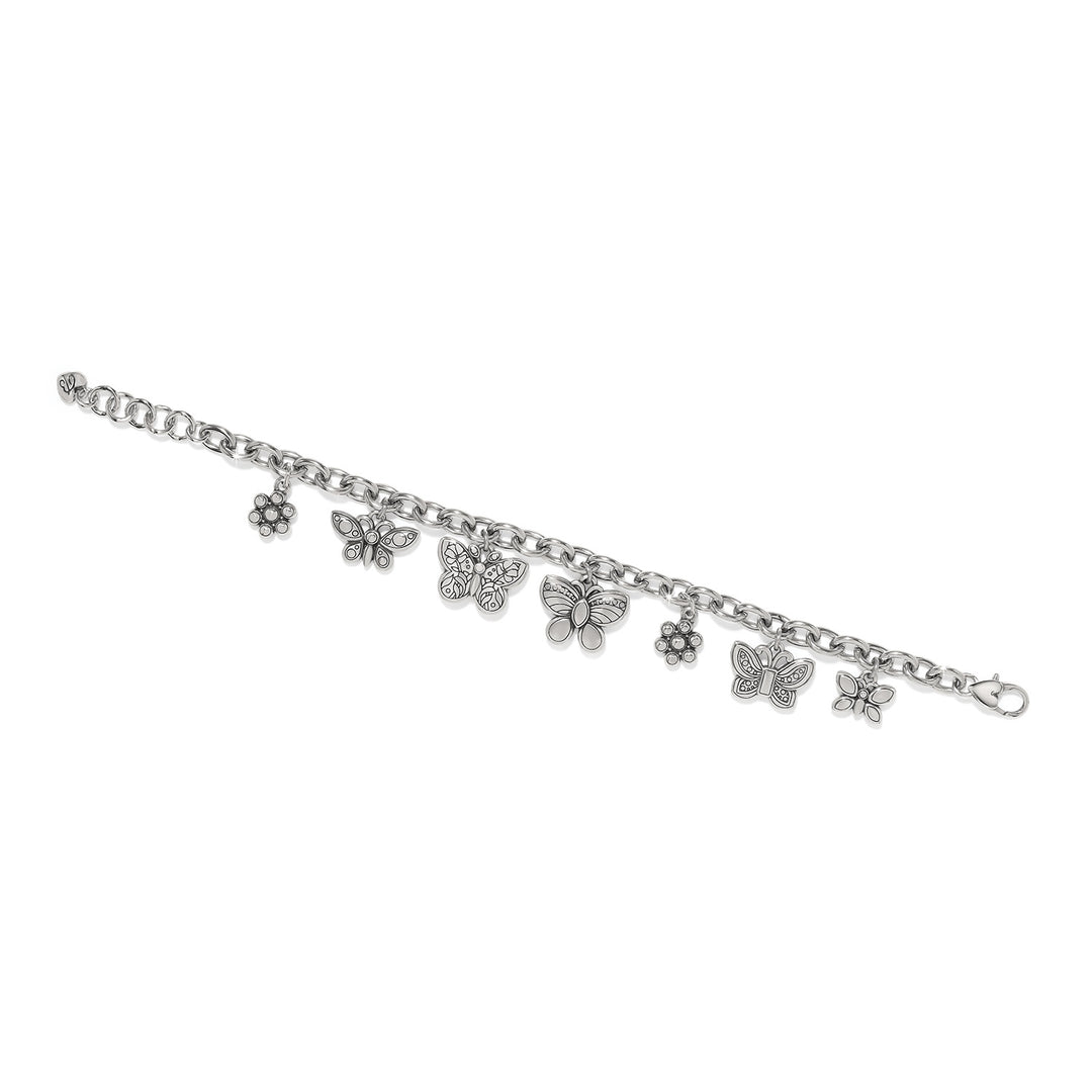 Brighton La Tulipe Butterfly Charm Bracelet-01-Jewelry-Brighton-Market Street Nest, Fashionable Clothing, Shoes and Home Décor Located in Mabank, TX