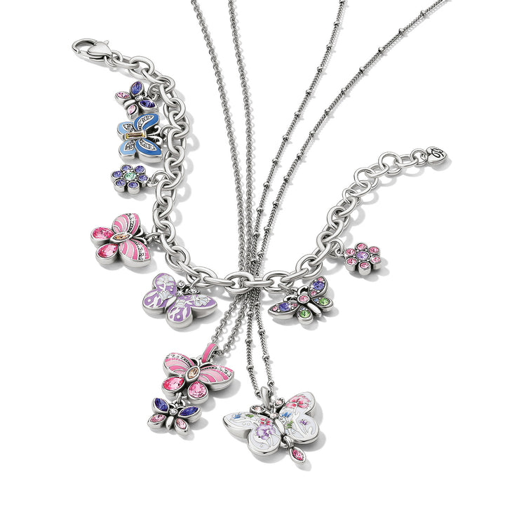 Brighton La Tulipe Butterfly Charm Bracelet-01-Jewelry-Brighton-Market Street Nest, Fashionable Clothing, Shoes and Home Décor Located in Mabank, TX
