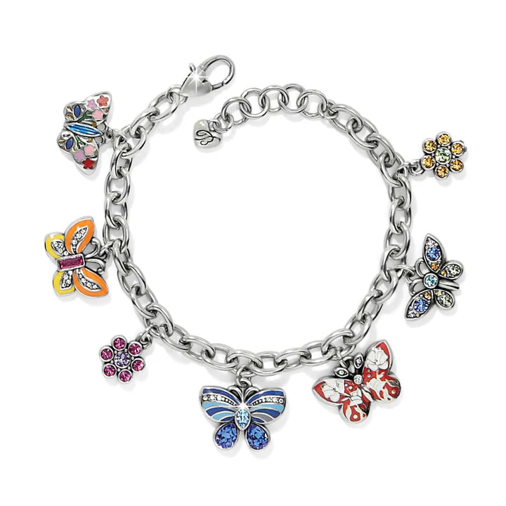 Brighton La Tulipe Butterfly Charm Bracelet-01-Jewelry-Brighton-Market Street Nest, Fashionable Clothing, Shoes and Home Décor Located in Mabank, TX