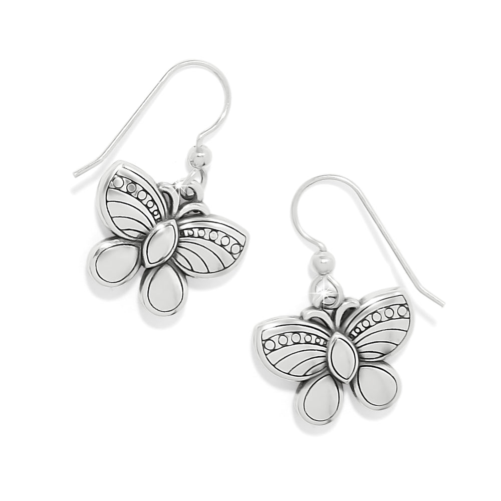 Brighton La Tulipe Butterfly Pink French Wire Earrings-01-Jewelry-Brighton-Market Street Nest, Fashionable Clothing, Shoes and Home Décor Located in Mabank, TX