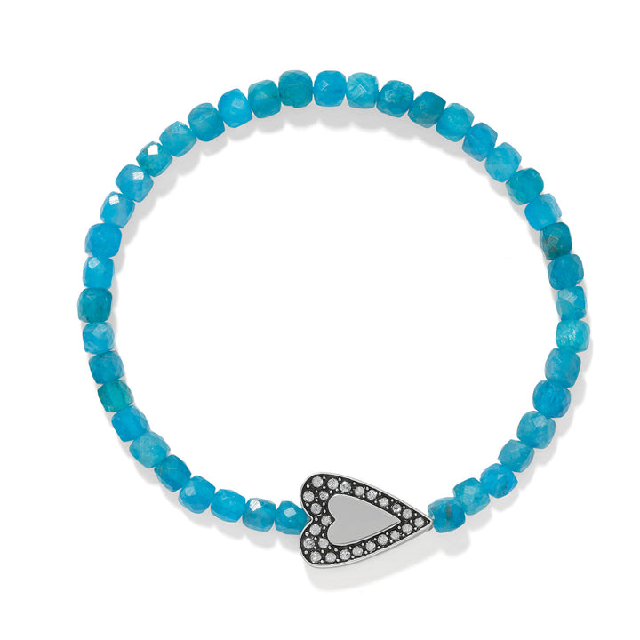 Brighton Love Messages Be Bold Teal Stretch Bracelet-01-Jewelry-Brighton-Market Street Nest, Fashionable Clothing, Shoes and Home Décor Located in Mabank, TX