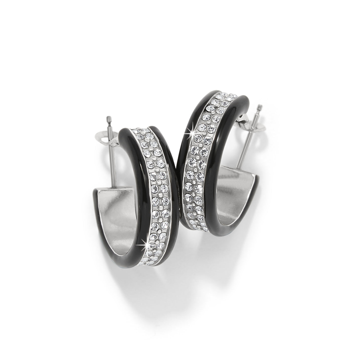Brighton Meridia Black Hoop Earrings-Earrings-Brighton-Market Street Nest, Fashionable Clothing, Shoes and Home Décor Located in Mabank, TX