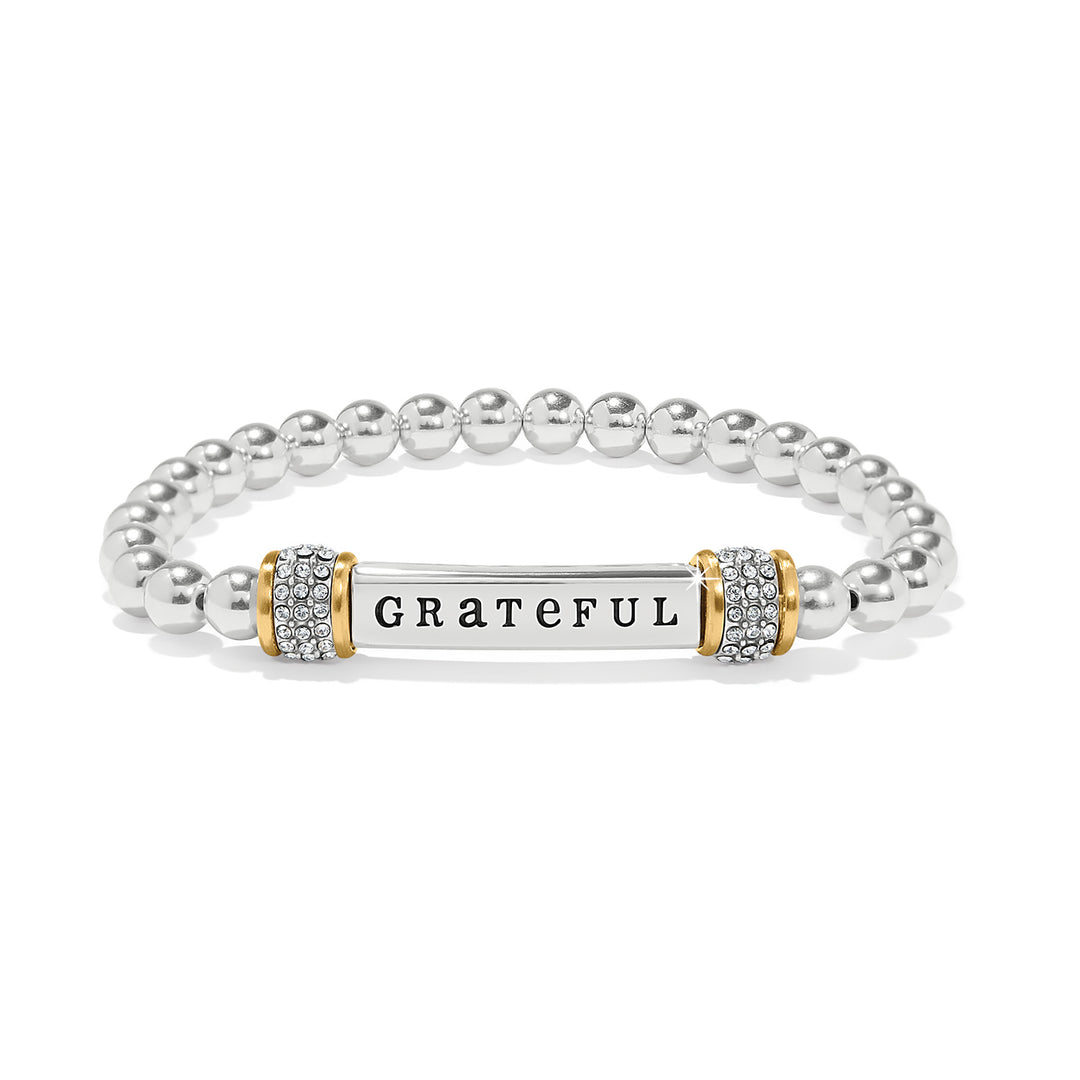 Brighton Meridian Grateful Two Tone Stretch Bracelet-Bracelets-Brighton-Market Street Nest, Fashionable Clothing, Shoes and Home Décor Located in Mabank, TX