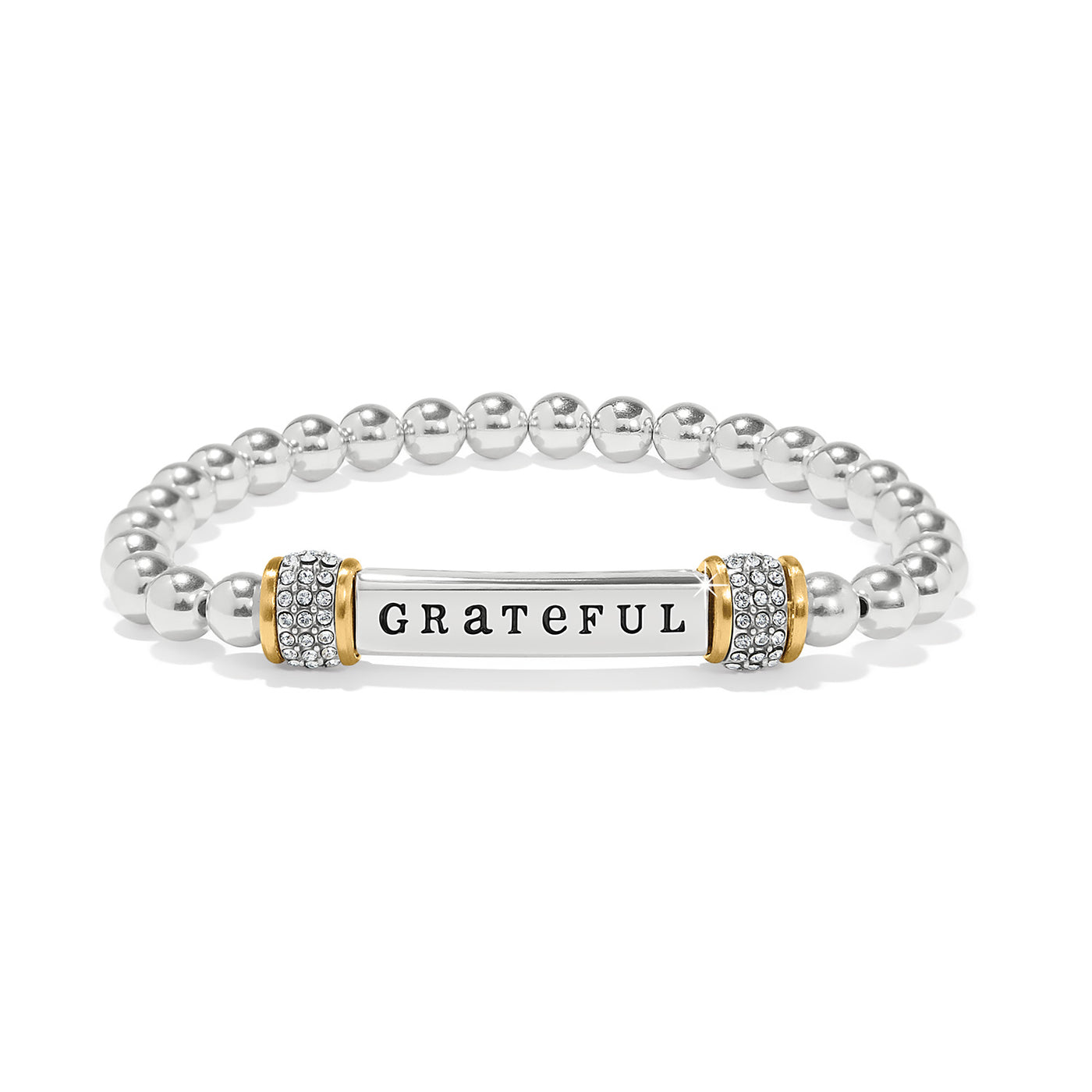 Brighton Meridian Grateful Two Tone Stretch Bracelet-Bracelets-Brighton-Market Street Nest, Fashionable Clothing, Shoes and Home Décor Located in Mabank, TX